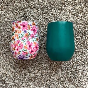 Two travel wine glasses